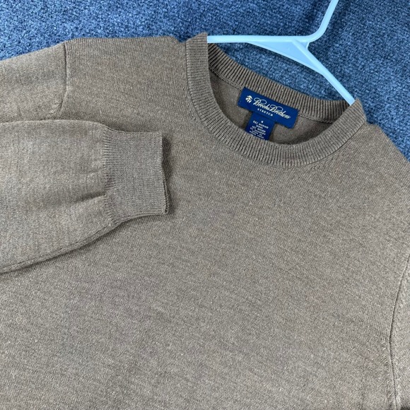 Brooks Brothers Other - Brooks Brothers Sweater Mens S Small Brown Merino Wool Stretch Crewneck Knit